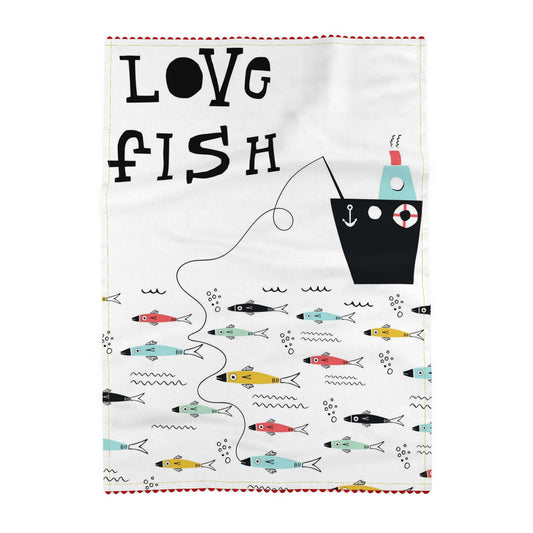 Love Fish Tea Towel